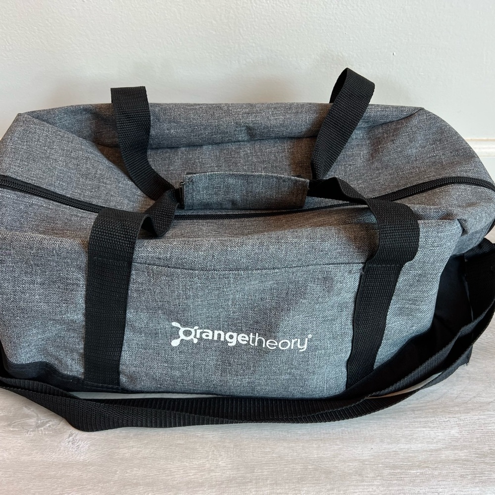 Orangetheory Gray and Black Workout Duffel Bag
